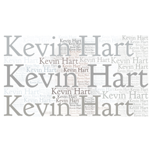 Kevin Hart word cloud art