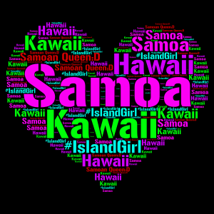 Samoa word cloud art