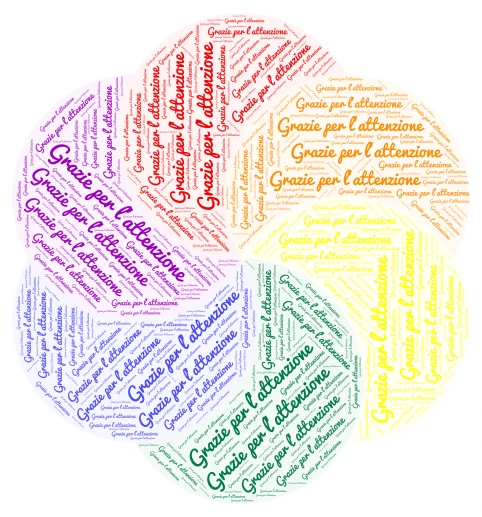 Grazie per l'attenzione word cloud art