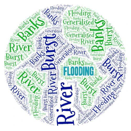  Flood Warning word cloud art
