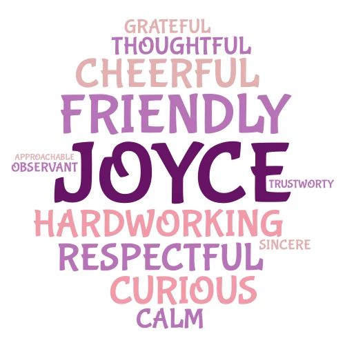 BIONG, RHEAN JOYCE word cloud art