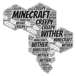 minecraft wither word cloud art
