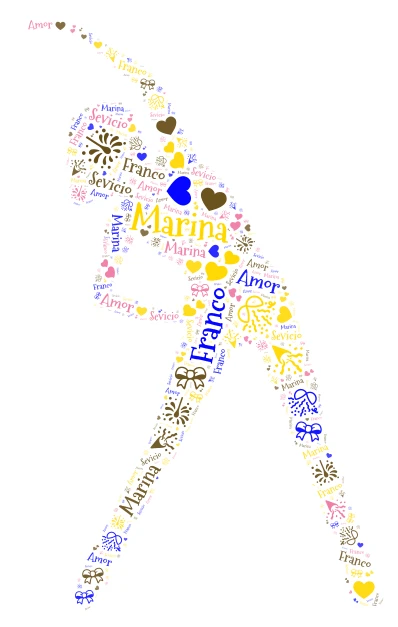 Deportiva word cloud art