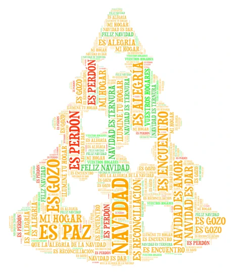 NAVIDAD word cloud art