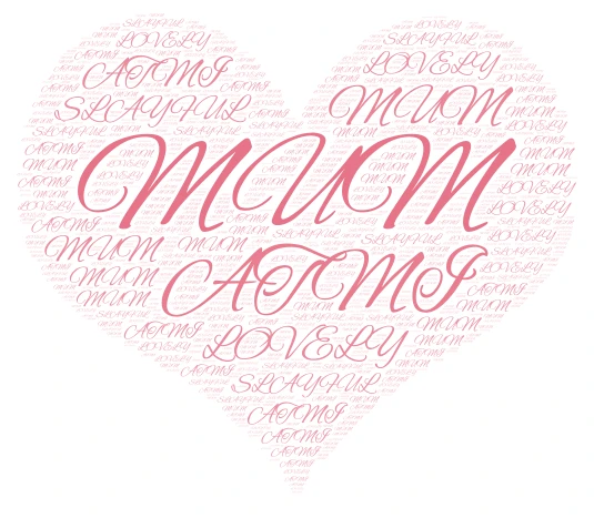 MUM word cloud art