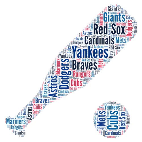 MLB Teams word cloud art