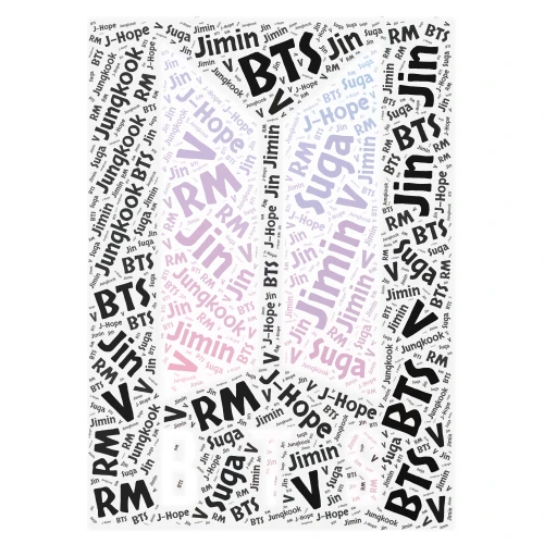 BTS word cloud art