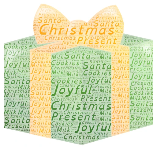 Christmas word cloud art