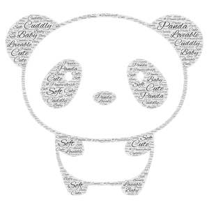 #Panda'sforlife word cloud art