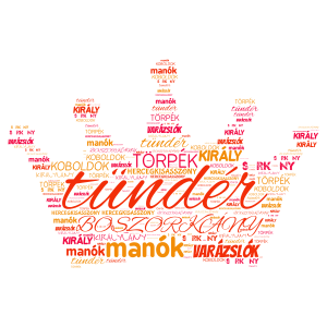 Meseszereplők word cloud art