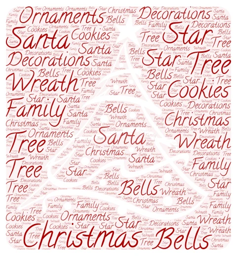 Christmas word cloud art