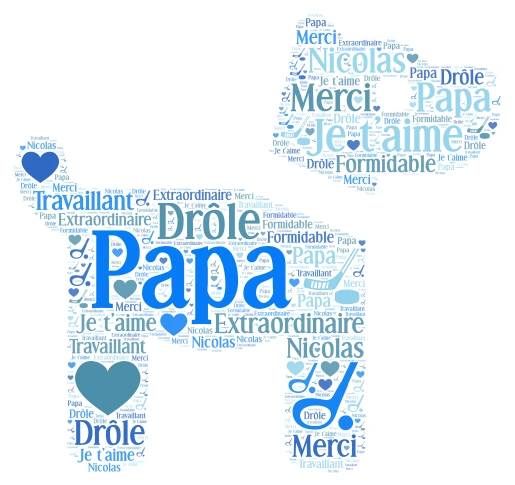 Papa word cloud art