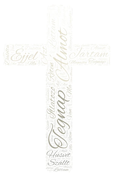 Húsvét word cloud art