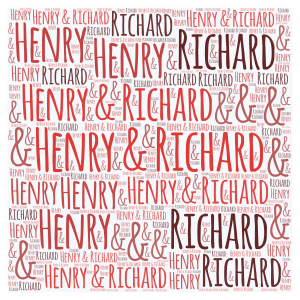 henry and richard word cloud art