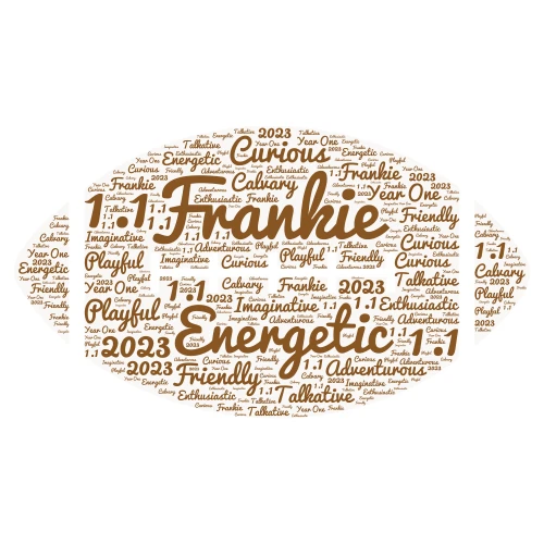 Frankie word cloud art