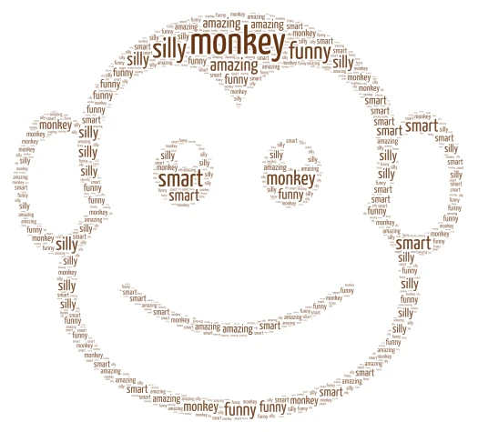 The amazing monkey word cloud art