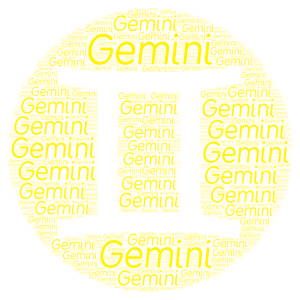 Gemini word cloud art