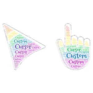 Custom Cursor word cloud art