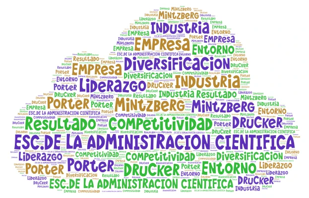 ESC.DE ADM. ESTRATEGICA word cloud art