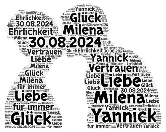 Yannick word cloud art