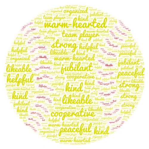 Uma's volleyball word cloud art