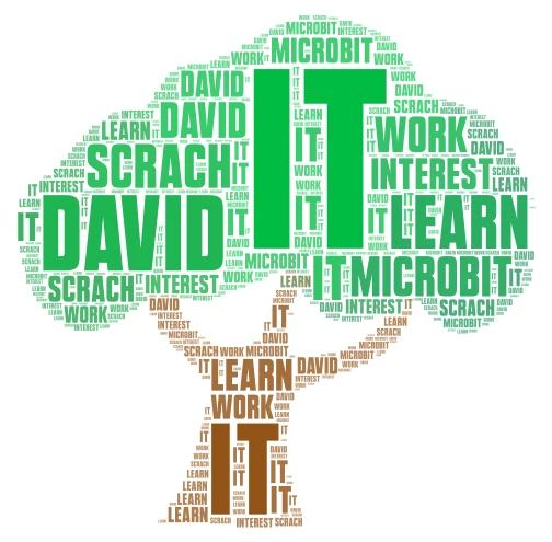 Tree word cloud art