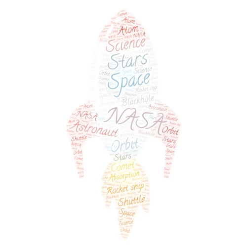 NASA SHIP word cloud art