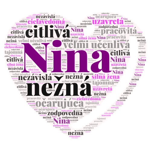 Nina word cloud art