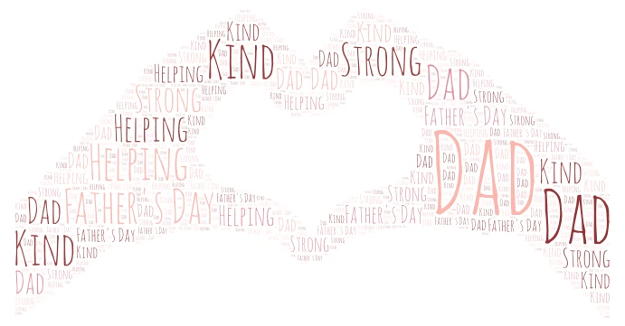Father's Day word cloud art