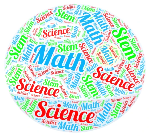 Stem word cloud art