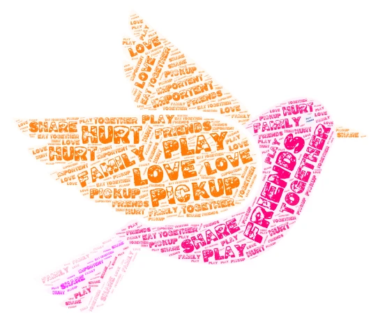  1st Friends! word cloud art