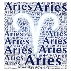 Aries. Comment what to do next! word cloud art