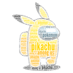 pikachu word cloud art