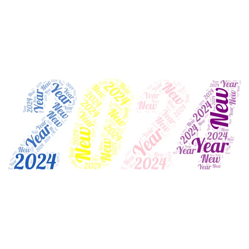 2016 word cloud art