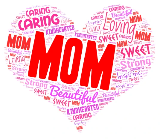 Mom word cloud art