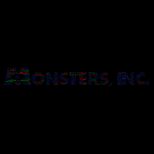 Monsters Inc. word cloud art