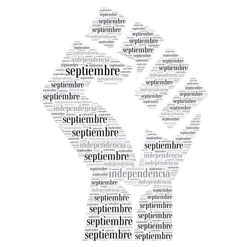 septiembre word cloud art