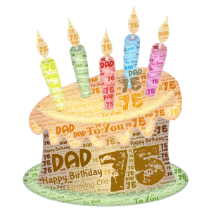 Monkey B'day Dad word cloud art