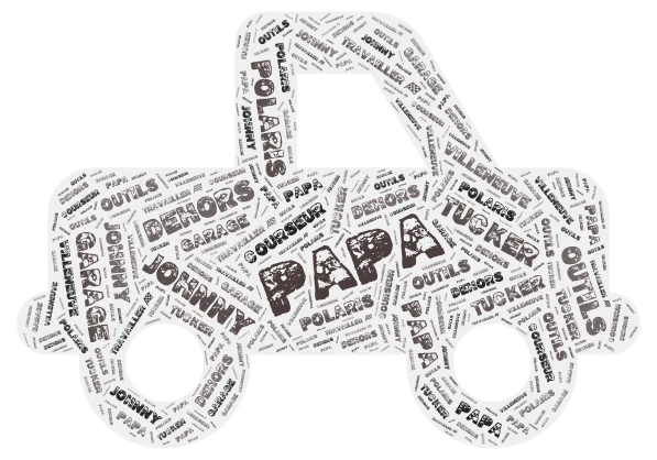 papa word cloud art
