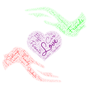 PWP - ( peace with people ) word cloud art