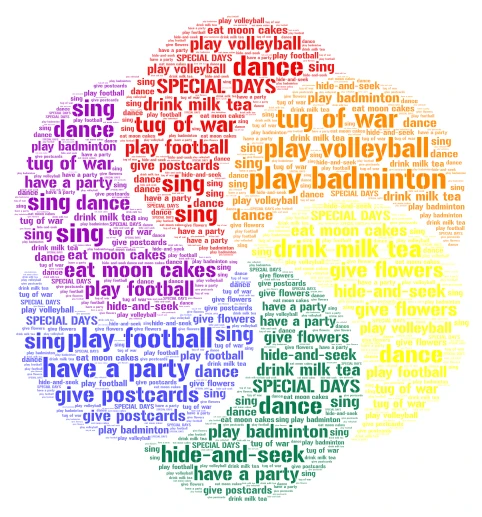 SPECIAL DAYS word cloud art