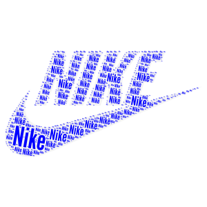  Nike logo! word cloud art