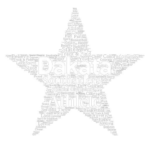 #62 Dakata  Athlete Adult XL blue dri fit word cloud art