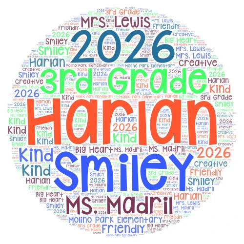 Harlan word cloud art