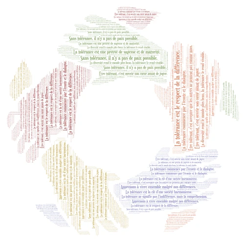 La Tolérance - 9ºA word cloud art