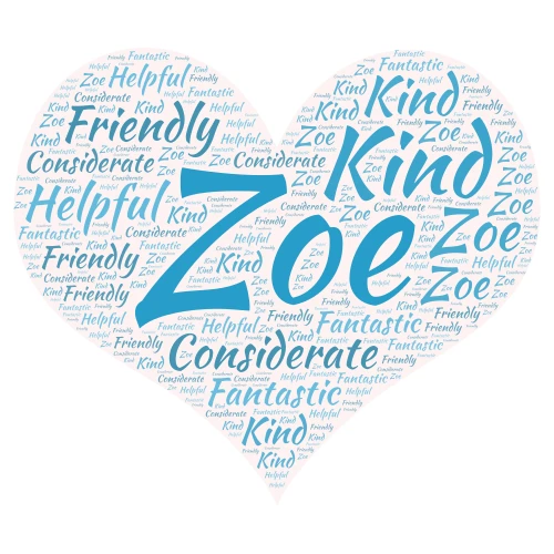 Christmas - ZOE word cloud art