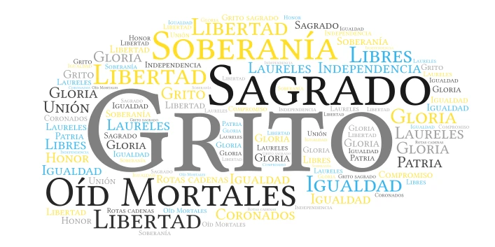 HIMNO NACIONAL ARGENTINO word cloud art