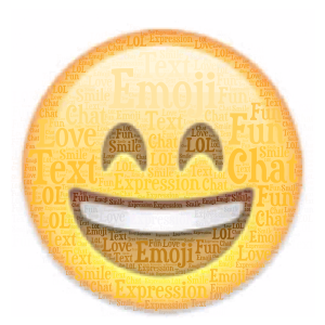 We Love Emojis! word cloud art
