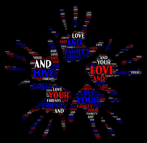 USA word cloud art