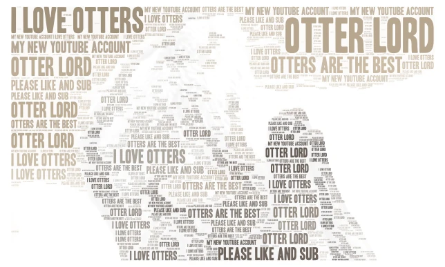 Otter Lord word cloud art